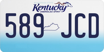 KY license plate 589JCD