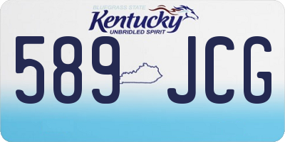 KY license plate 589JCG