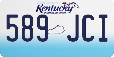 KY license plate 589JCI