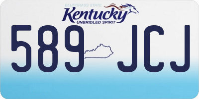 KY license plate 589JCJ