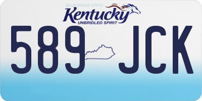 KY license plate 589JCK