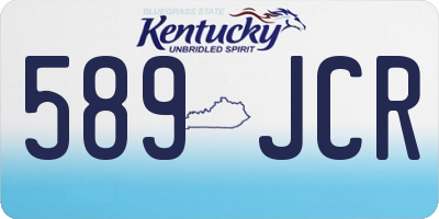 KY license plate 589JCR