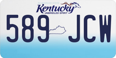 KY license plate 589JCW