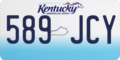 KY license plate 589JCY