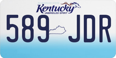 KY license plate 589JDR