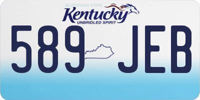 KY license plate 589JEB