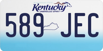 KY license plate 589JEC