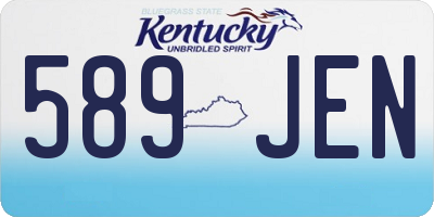 KY license plate 589JEN