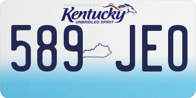 KY license plate 589JEO