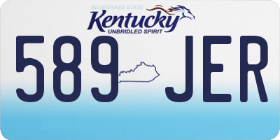 KY license plate 589JER
