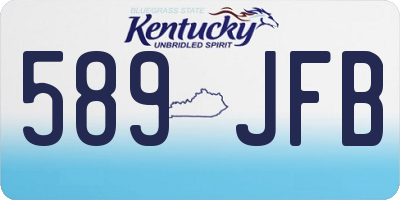 KY license plate 589JFB