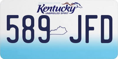 KY license plate 589JFD