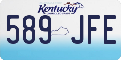 KY license plate 589JFE
