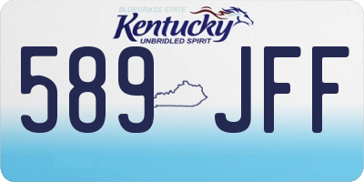 KY license plate 589JFF