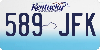 KY license plate 589JFK