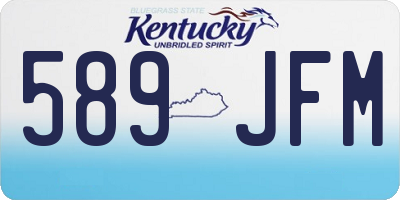 KY license plate 589JFM