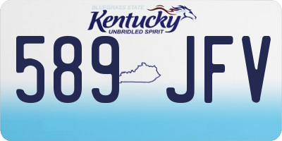 KY license plate 589JFV