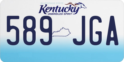 KY license plate 589JGA