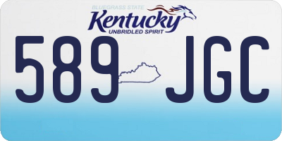 KY license plate 589JGC