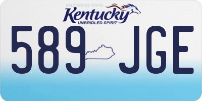 KY license plate 589JGE