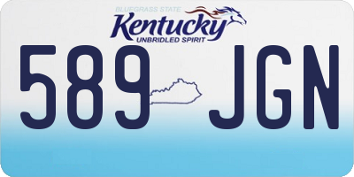 KY license plate 589JGN