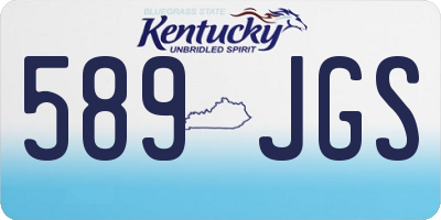 KY license plate 589JGS