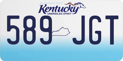 KY license plate 589JGT