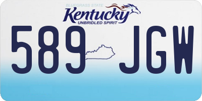 KY license plate 589JGW