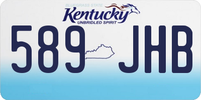 KY license plate 589JHB