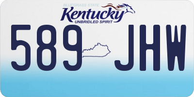 KY license plate 589JHW