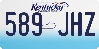 KY license plate 589JHZ