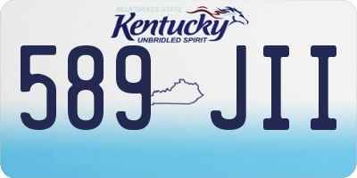 KY license plate 589JII