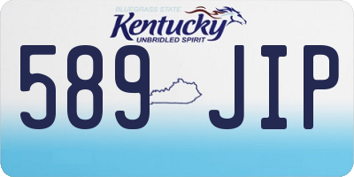 KY license plate 589JIP