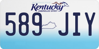 KY license plate 589JIY