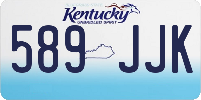 KY license plate 589JJK