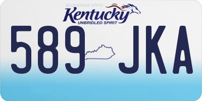KY license plate 589JKA