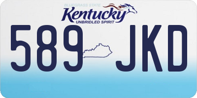 KY license plate 589JKD