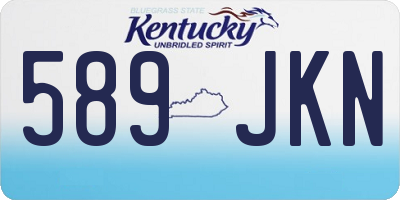 KY license plate 589JKN