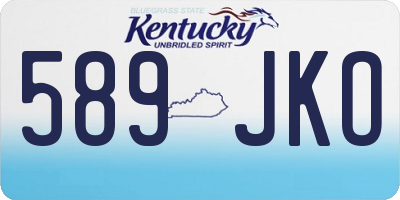 KY license plate 589JKO