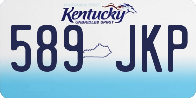 KY license plate 589JKP