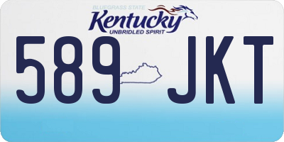 KY license plate 589JKT
