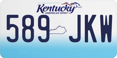 KY license plate 589JKW