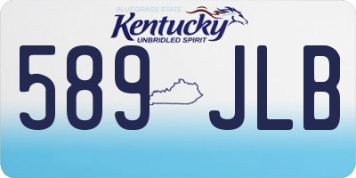 KY license plate 589JLB