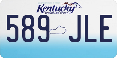 KY license plate 589JLE
