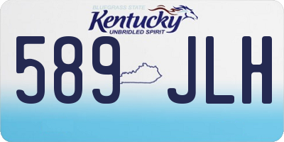 KY license plate 589JLH