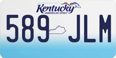KY license plate 589JLM
