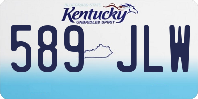 KY license plate 589JLW