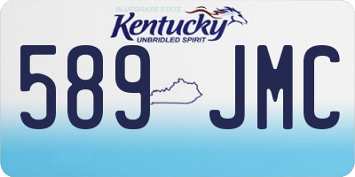 KY license plate 589JMC