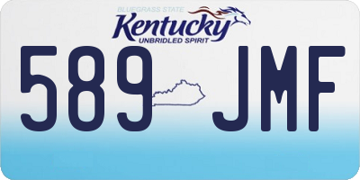 KY license plate 589JMF