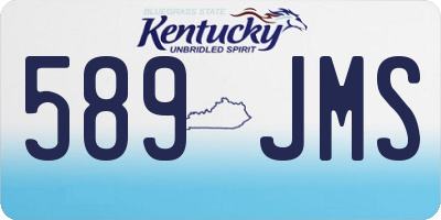 KY license plate 589JMS
